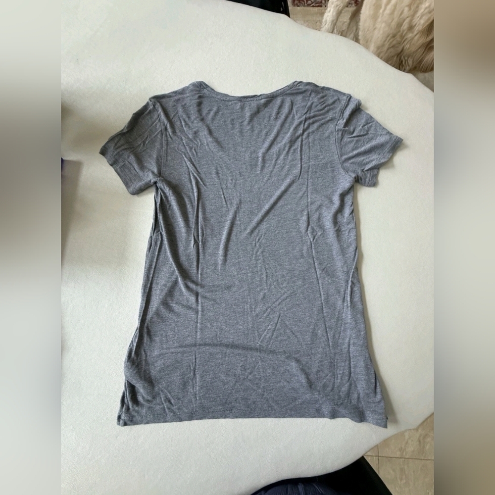 Burberry Brit T-Shirt Women's Medium M Grey Short Sleeve Designer Classic - Picture 6 of 6